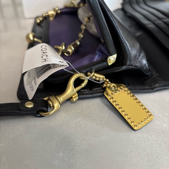 NWT 𝑅𝑎𝑟𝑒 Y2K 𝑉𝑖𝑛𝑡𝑎𝑔𝑒 Coach Limited Edition Amanda Framed Satin Clutch Bag 42033 - Picture 9 of 17